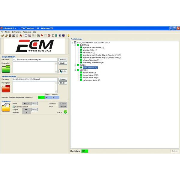 

new version ecm titanium 1.61 with 18475 driver ing