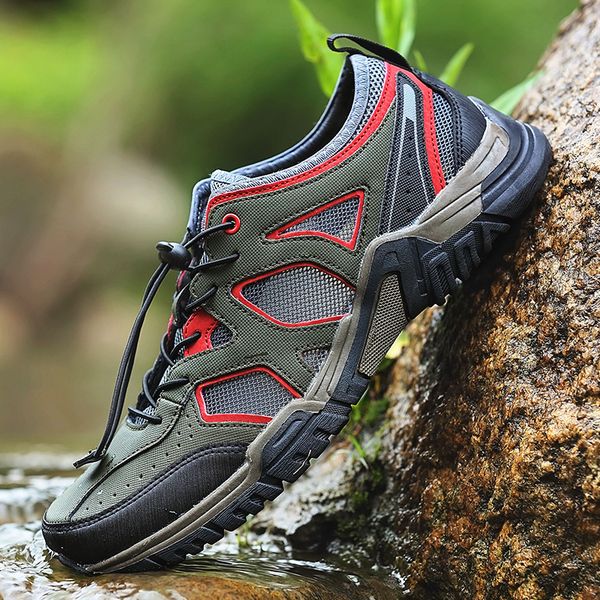 

2019 summer water aqua shoes mesh breathable outdoor trekking sneakers for men sport sandals quick-dry aqua shoes man