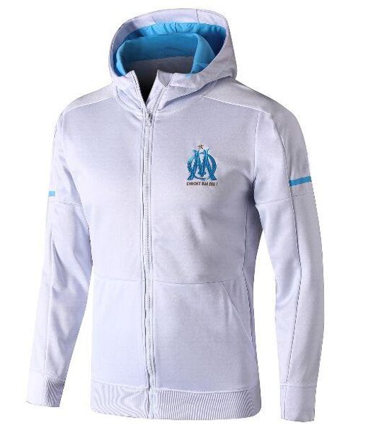 

высокое качество survetement maillot de foot om capuche olympique de marseille толстовка куртка с длинным рукавом джерси с капюшоном толстов, White;black