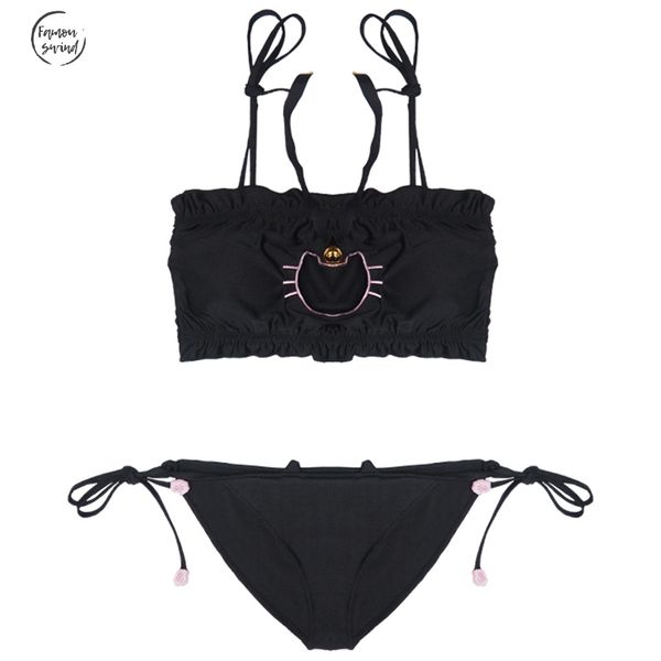

косплей прекрасный мультфильм cute лолита cat collar проколол choker краткое набор kawaii женщины белье сексуальное белье белл bra top трусы, Red;black