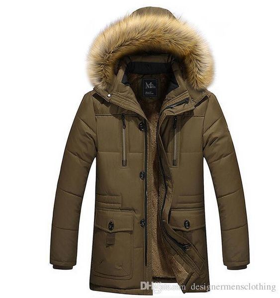 

мужские зимние пуховики дизайнер толстых пальто с капюшоном флис анти casual куртка пальто, Black