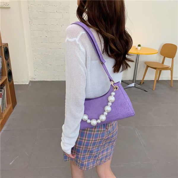 

women handbags small pearl crossbody messenger bags 2020 new fashion crocodile shoulder bags ladies hand bag totes