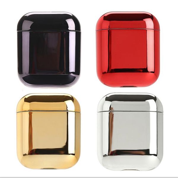 

hook clasp keychain anti lost headphone tup protector case for apple airpod earphone electroplated tpu cover case for airpods 2