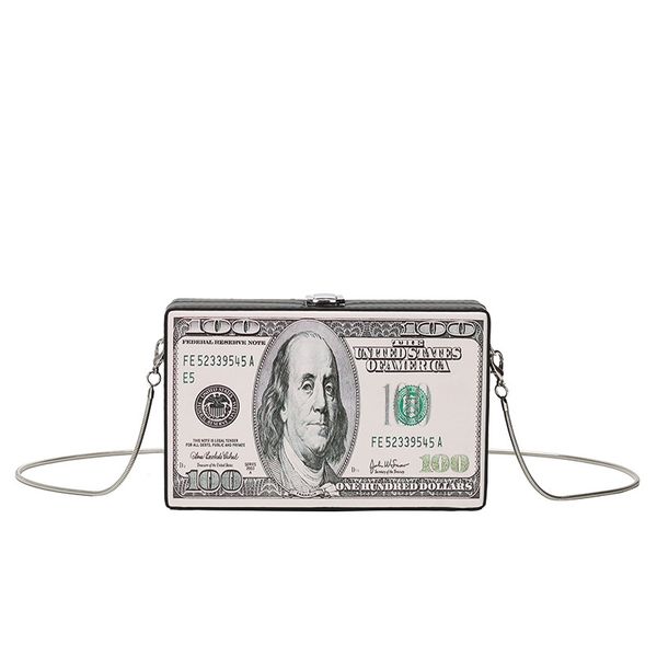 

2020 new ins super fire personality creative box retro wild chain shoulder messenger bag