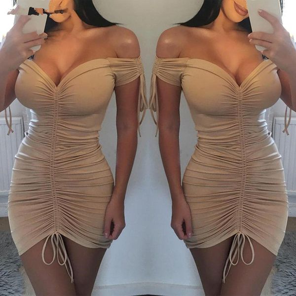 

uk women bodycon pencil dress ladies summer clubwear mini dress women summer dresses polyester v-neck dresses 2020, Black;gray