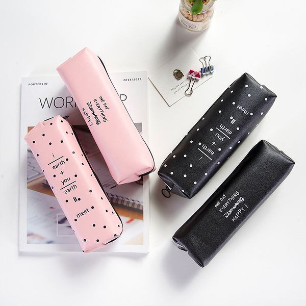 

pencil case pencil bag school students stationery office supplies bts soft pu pencilcase gift cute box pouch