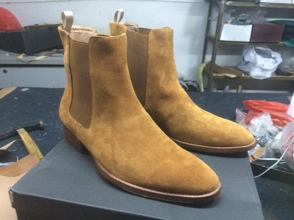 wyatt chelsea boot in suede