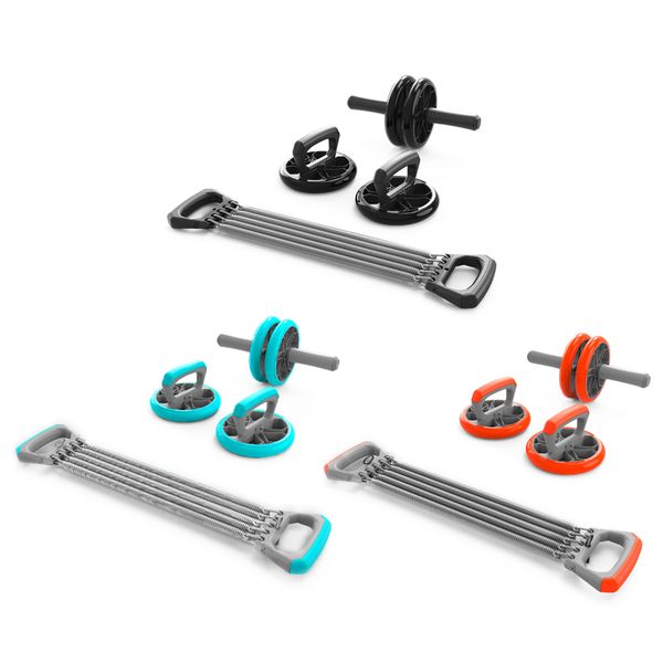 

3-in-1 abdominal power ab wheel roller with push-up bar and chest expander muscle exercise equipment home fitness equipment