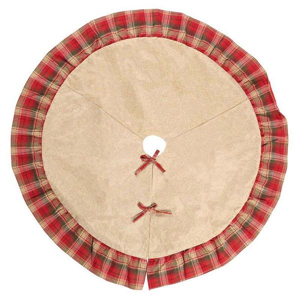 

fashion pure lattice christmas tree skirt xmas ornaments cover home party shopping mall decor creates christmas atmosphere