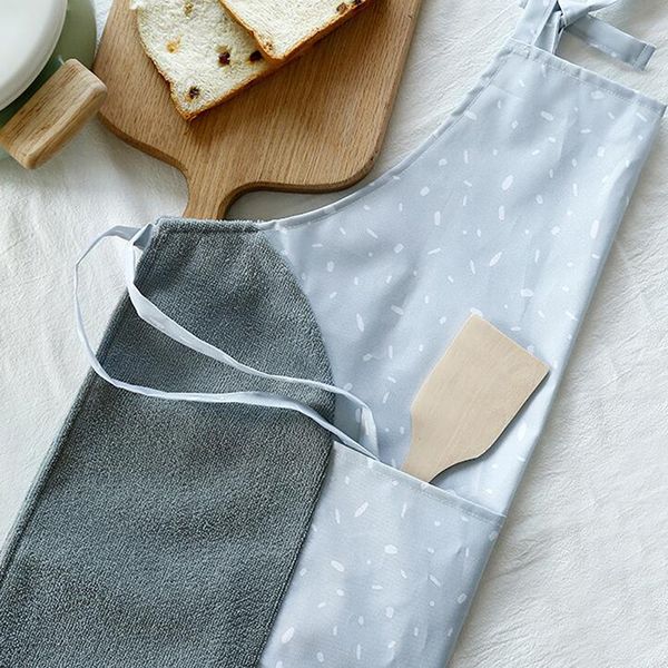 

adjustable stripes half apron home kitchen cleaning tools cooking oilproof blouse half aprons cooking clothes