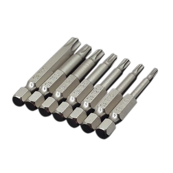 

7pcs set star bit screwdriver drill bits screw driver magnetic 1/4inch hex shank hand tools five-pointed star bore hole