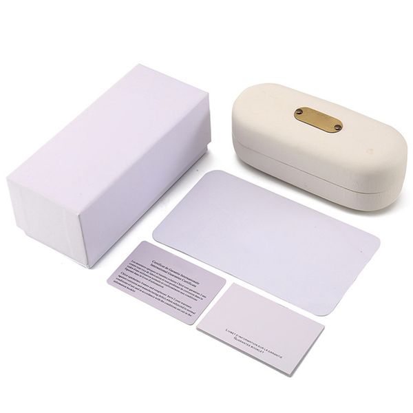 

1pcs original fashion classic white glasses case set luxury leather brand case for sunglasses lady's eyewear protective accessories