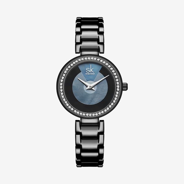 

shengke fashion quartz watch diamond dial ladies watch classical women wristwatch japan movement drop shipping, Slivery;brown