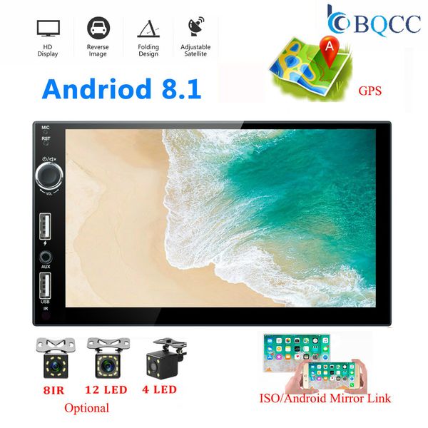 

autoradio 2 din gps car radio android 7 "hd multimedia player mirror link mp5 stereo camera support
