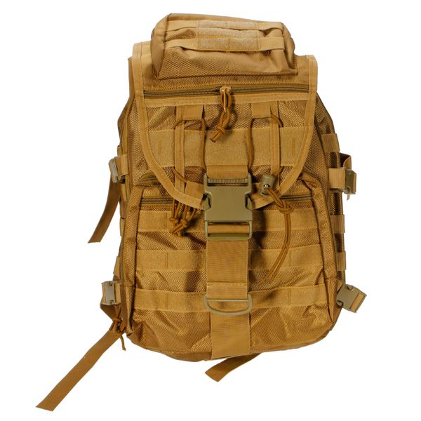 X7 Outdoor Multi-functional Oxford Cloth Tactical Backpack 35L Mud Color