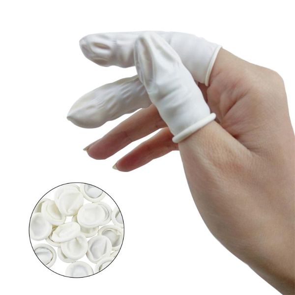

10pcs/set disposable finger cots nail fingertips protective latex gloves eyebrow extension gloves eyelash extension tool