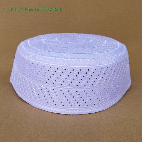 

2018 summer muslim prayer cap men islamic middle east caps arabic embroidery hats a61511, Red