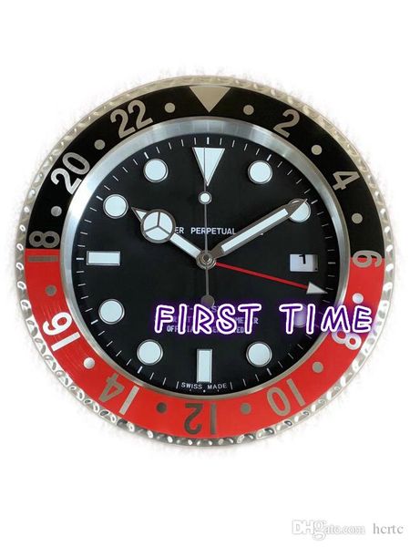 

home decor wall clock modern design brand new stainless steel luminous face calendars ft-gm002