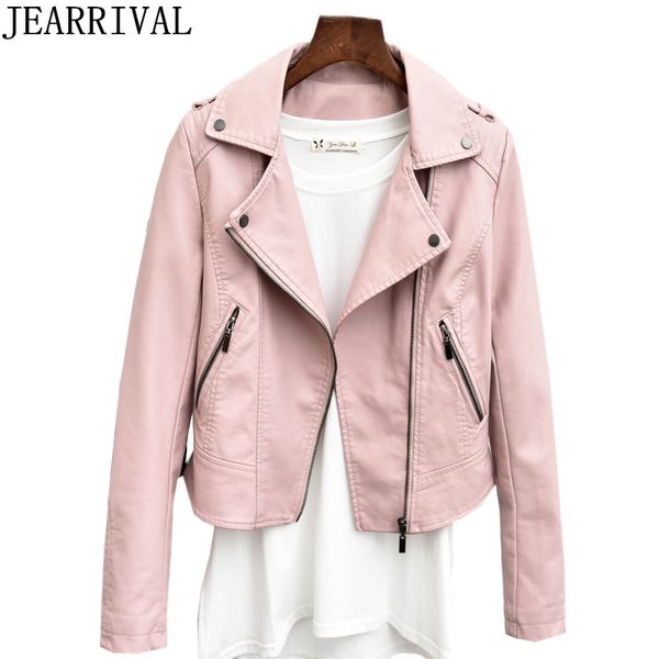 

spring new pu leather jacket women fashion soft zipper motorcycle bike short faux leather jacket ladies basic street coat, Black