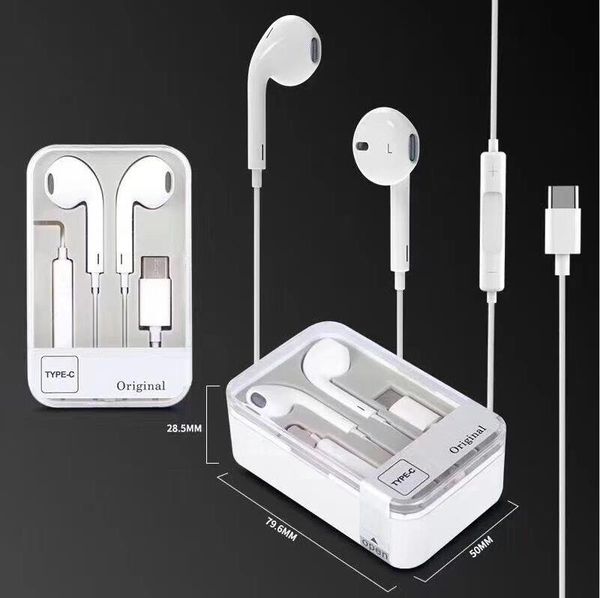 

Volume control wired earphone for huawei p30 pro tereo type c earbud for iphone 6 with mic mu ic head et headphone in box