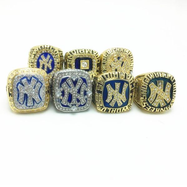 

wholesale 1999 new york yankee rivera baseball nyy championship rings souvenir jewelry fan gift, Golden;silver
