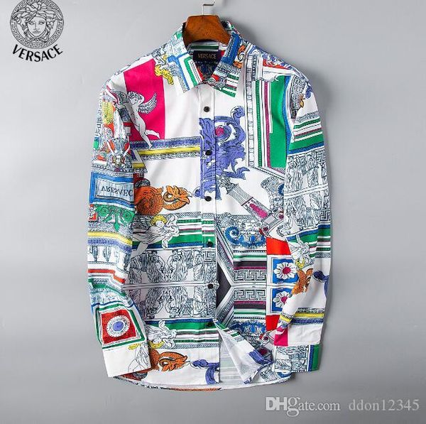 

2019 бренд мужской бизнес повседневная рубашка мужчины с длинным рукавом в полоску slim fit masculina социальные мужские футболки новая мода, White;black