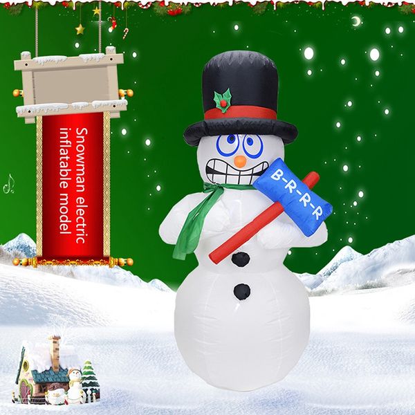 

phfu-new 1.8m giant inflatable jitter snowman blows up fancy toys santa claus christmas festive event stage props gifts party dÃ©