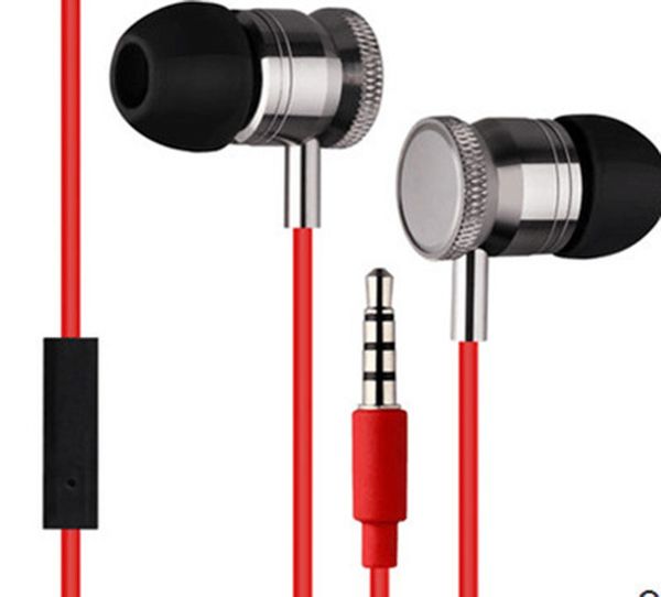 

universal noise cancelling earphones sport headphone metal headsets 3.5mm super bass stereo earbuds with mic