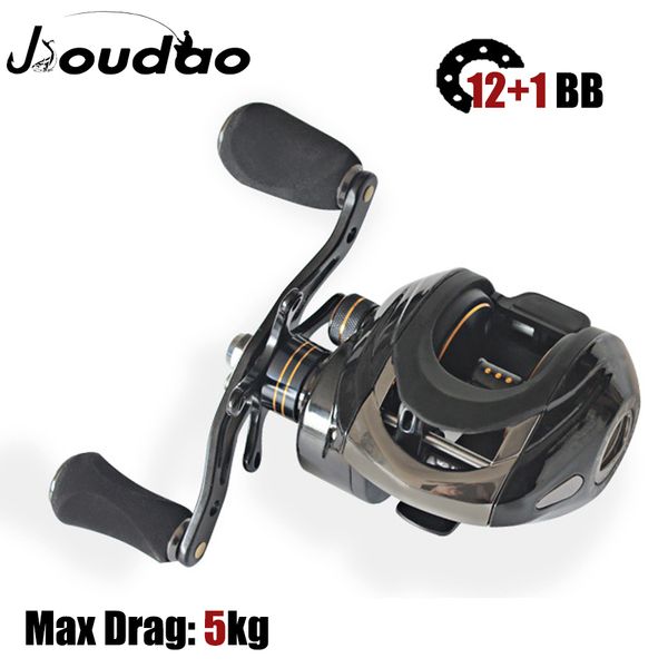 

jioudao 12+1bb baitcasting reel 6.3:1 gear ratio carp reel magnetic brake system 5kg drag fishing coil