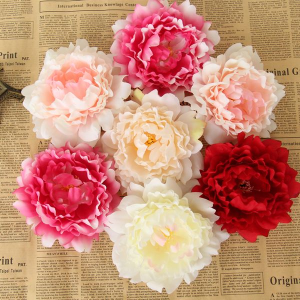 

silk peony artificial flower 10cm simulation fake peony head flower home peony silk flower head wedding decoration party supplies dbc vt0537