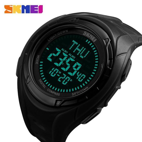 

skmei fashion sport watch men compass 5bar waterproof watches countdown alarm clock chrono digital watch relogio masculino 1314, Slivery;brown