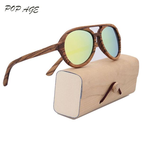 

pop age sunglasses men yellow mirror polaroid wood glasses for driving classic retro polarized sunglasses men brand aviador mvrqw