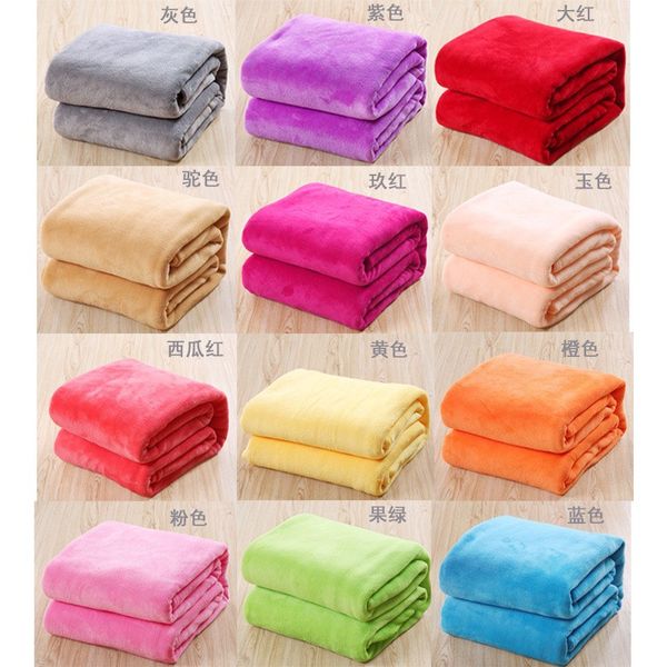 

dream karin style pure color blanket coral-velvet plain color thickened farai wool blanket gift air conditioning