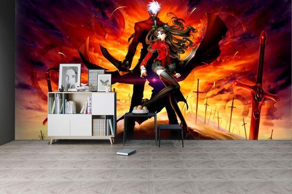 

самоклеящиеся] 3d fate stay night 1933 япония аниме обои роспись стен наклейка фрески