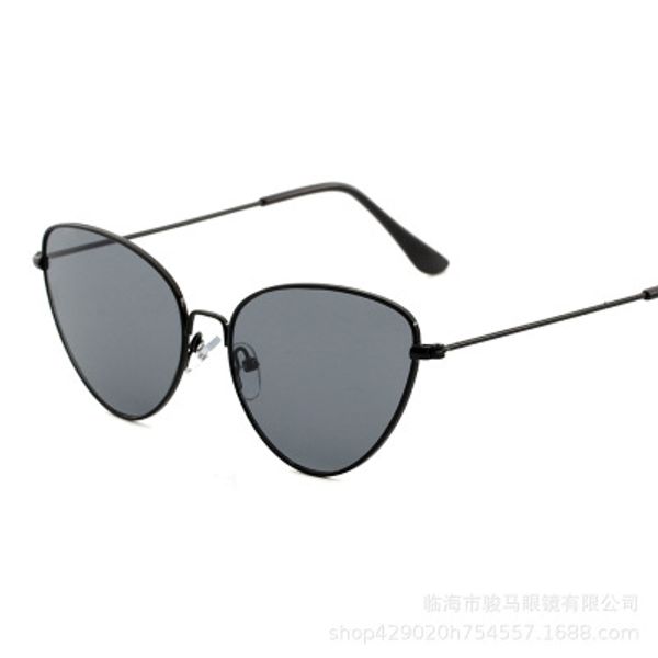 

vintage ladies cat eye sunglasses women fashion clear red eyewear metal frame sun glasses for female uv400, White;black