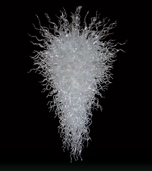 

christmas decoration white clear glass led chandelier light for l lobby decor art decoation modern crystal clear glass large chandelier