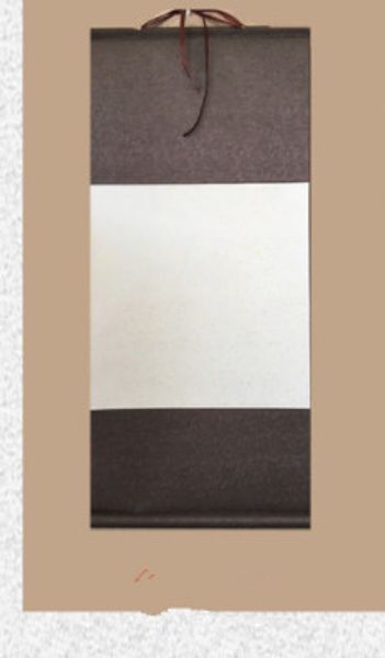 

05 34cm*34cm blank full xuan paper antique mini scroll calligraphy chinese painting vertical scroll banner vertical banner customization