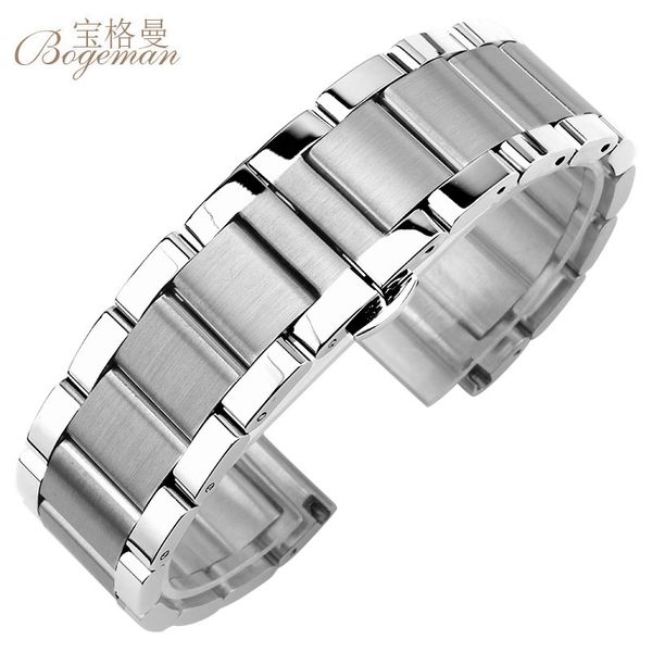 

solid 316l stainless steel watchbands silver 18mm 20mm 21mm 22mm 23mm 24mm metal watch band strap wrist watches bracelet+tool, Black;brown