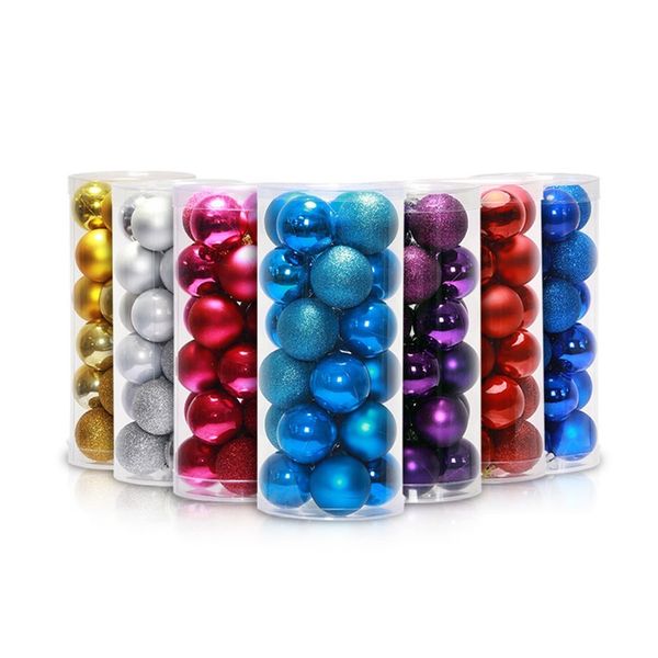 

24 pcs 4см современные блестящий рождественская елка болл блесна венчания партии висячие украшения новогоднее украшение поставки рождественс