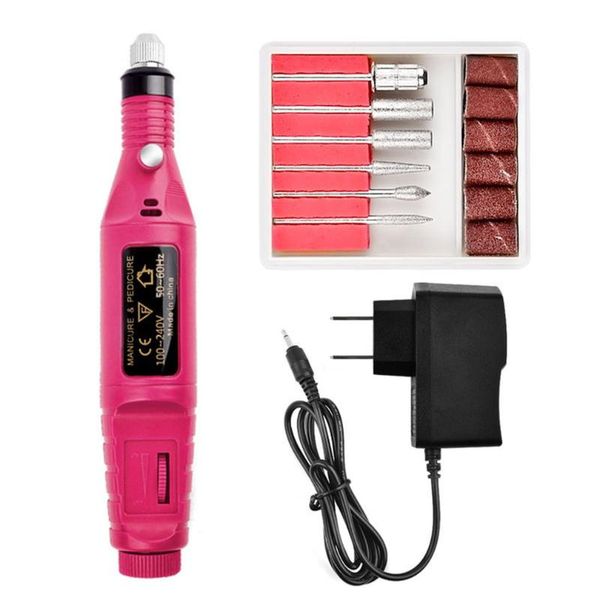 

electric drill nail file acrylic art file manicure pedicure portable machine kit practical durable kit