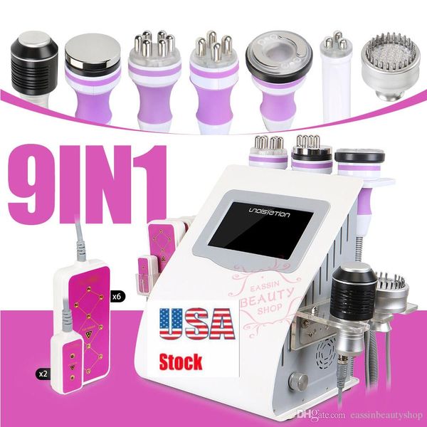 

9 in 1 unoi etion cavitation radio frequency kin tightening vacuum cold photon lipo la er limming machine 6 big 2 mall cellulite removal