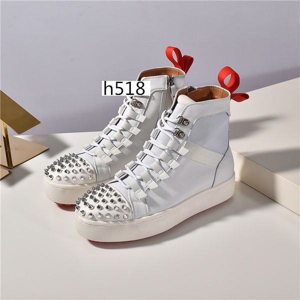 

новый спайк носок донна шипованные шипы кроссовки красное дно мужские женские шипы кроссовки заклепки повседневная обувь 1, Black