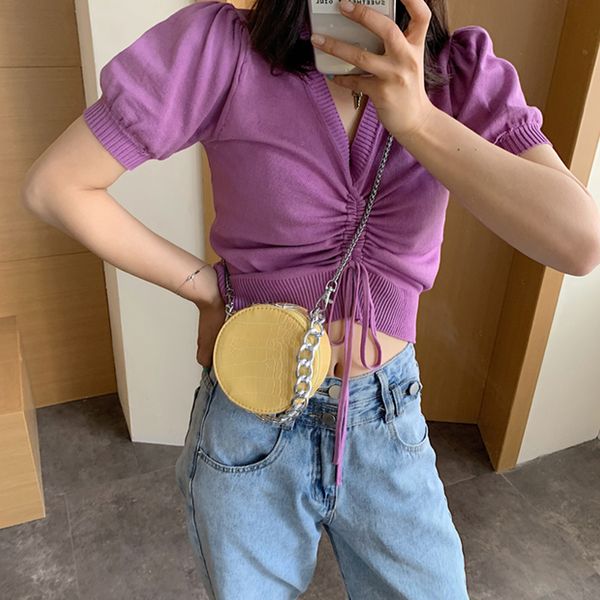 

women bag pu leather crocodile pattern round bags 2020 new high-quality girl shoulder bag small alligator women's crossbody bags