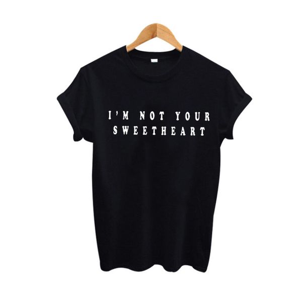 

femme i' not your sweetheart tshirt punk rock t-shirt women clothing tumblr hipster t shirt fashion tee shirt, White