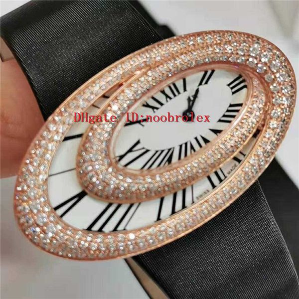 

new woman designer watches swiss quartz movement 18k rose gold diamond case roman numeral scale sapphire crystal woman watches, Slivery;brown
