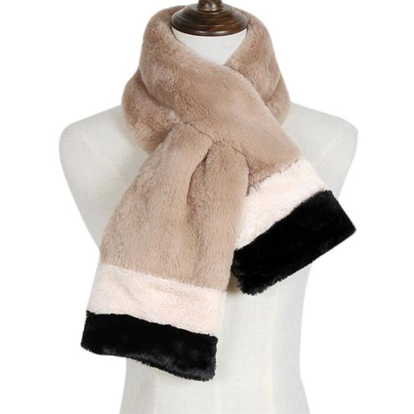 

scarf 2019 warm winter faux fur scarves women long fur stole neck scarf thicken imitation collar grass scarves a4, Blue;gray