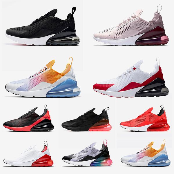 

air maxs 270 react tn cushions mens womens running shoes red rainbow regency purple barey rose black white off designer sneakers trainers