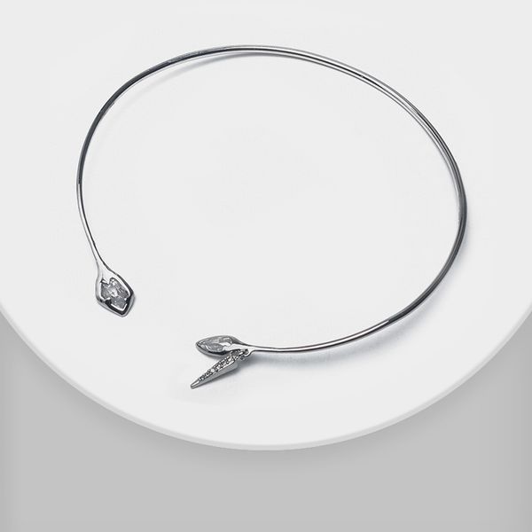 

amorita boutique stylish and elegant opening design torques, Silver