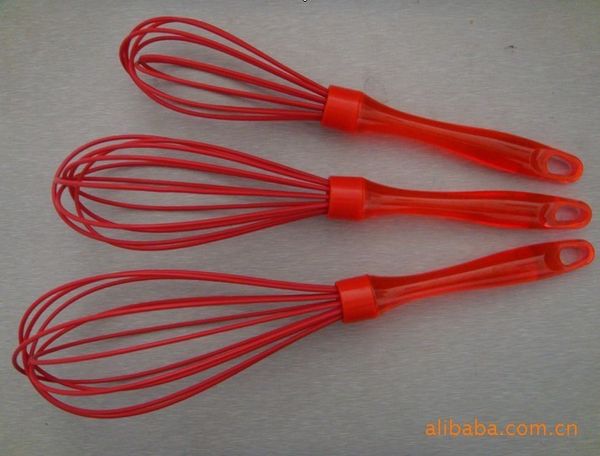 

supplies stainless steel whisk silica gel whisk transparent handle whisk 8 inch