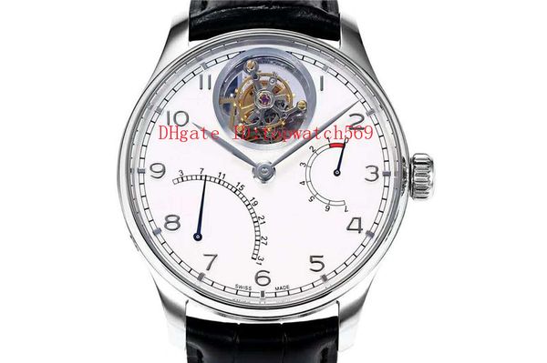 

zf factory portuguese watch real tourbillon watch automatic mechanical power reserve for seven days pointer date sapphire crystal, Slivery;brown